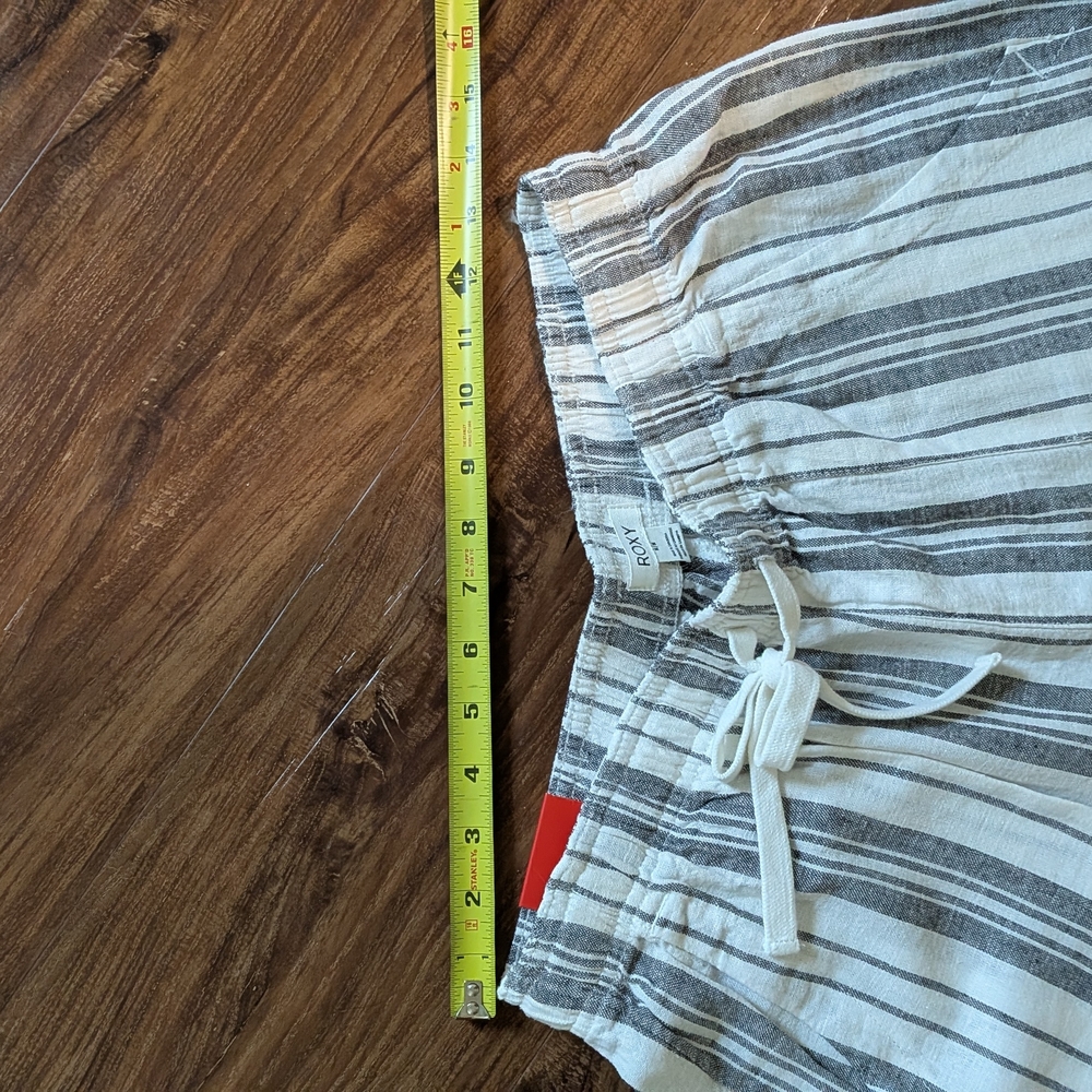 Roxy  Black and White Striped Beach Pants - Picture 5 of 7